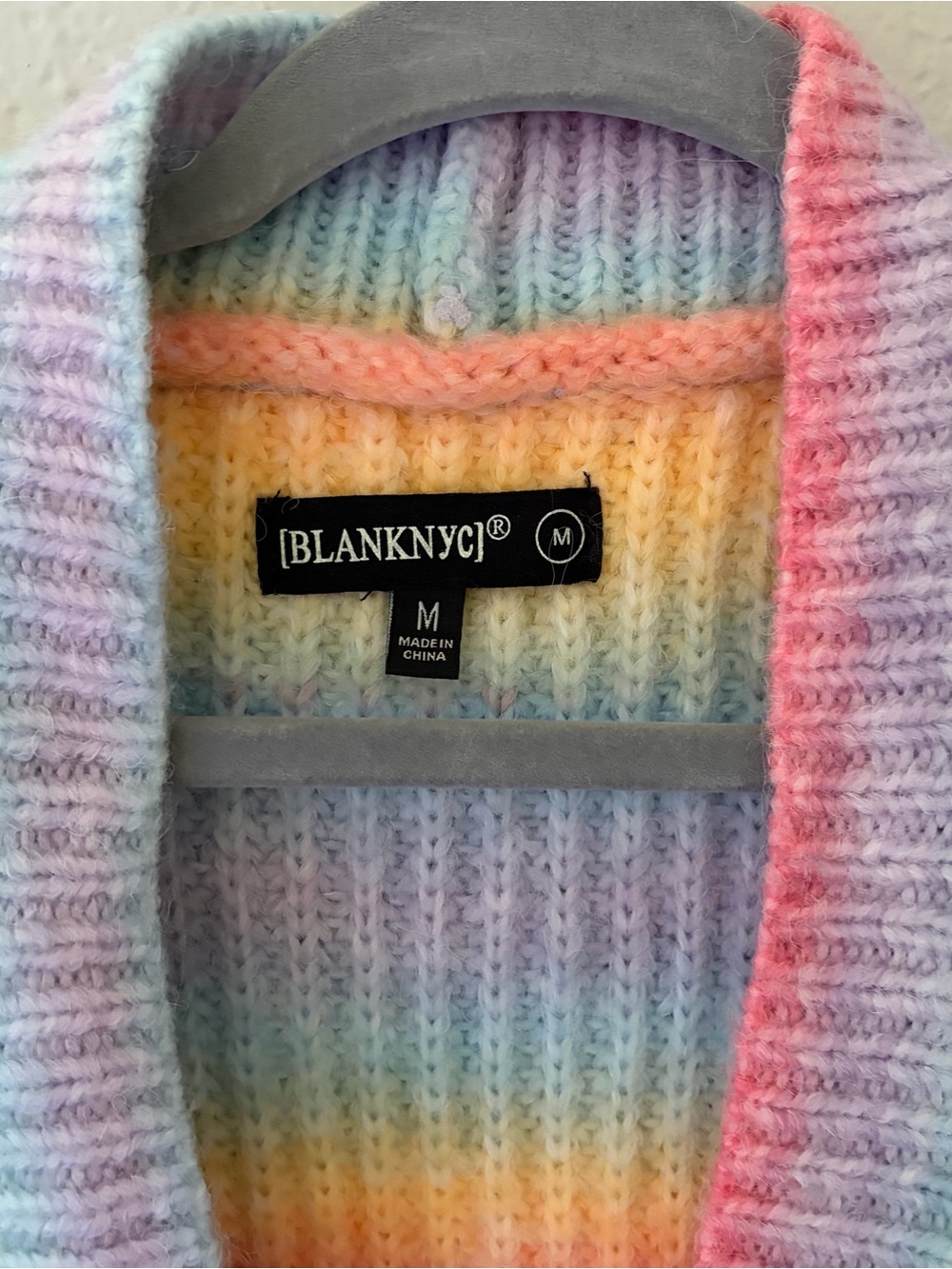 Blank NYC Rainbow Sherbet Chunk Oversize Cardigan - Picture 3 of 12